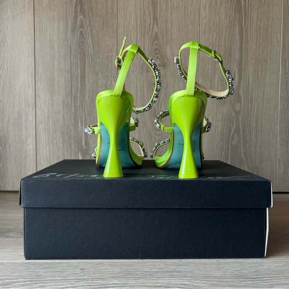 Betsy Johnson Rhinestone Glam SB-Perry Green Heels NEW In Box (Multiple Sizes) - Picture 9 of 16